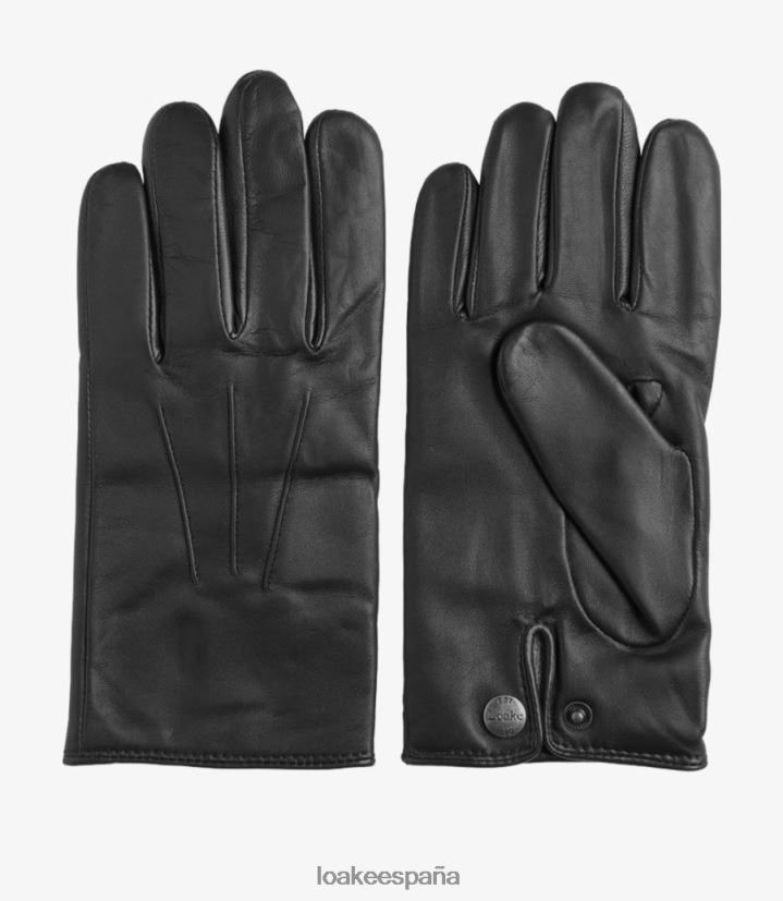 cuero Loake guantes shackleton negro 8LF0BH243