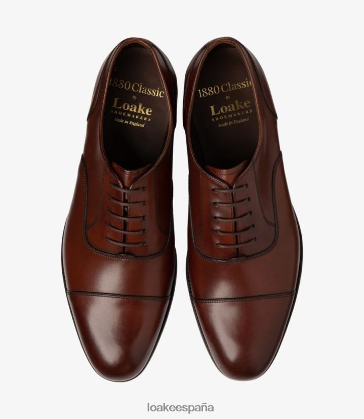 lazos lisos Loake puerta de piedra caoba chamuscada 8LF0BH140