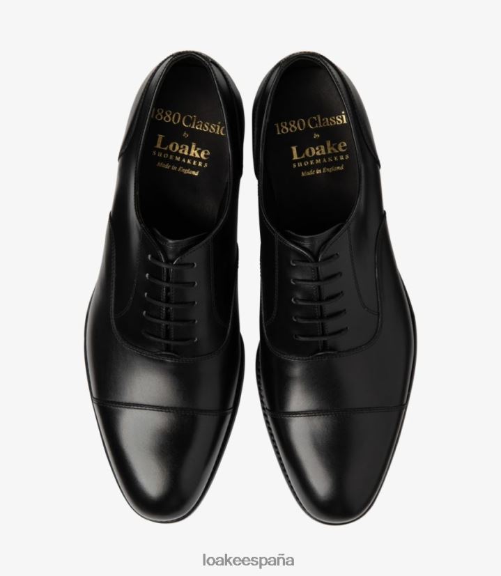 lazos lisos Loake puerta de piedra negro carbón 8LF0BH142