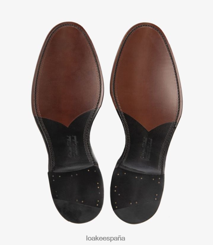 lazos lisos Loake puerta de piedra negro carbón 8LF0BH142