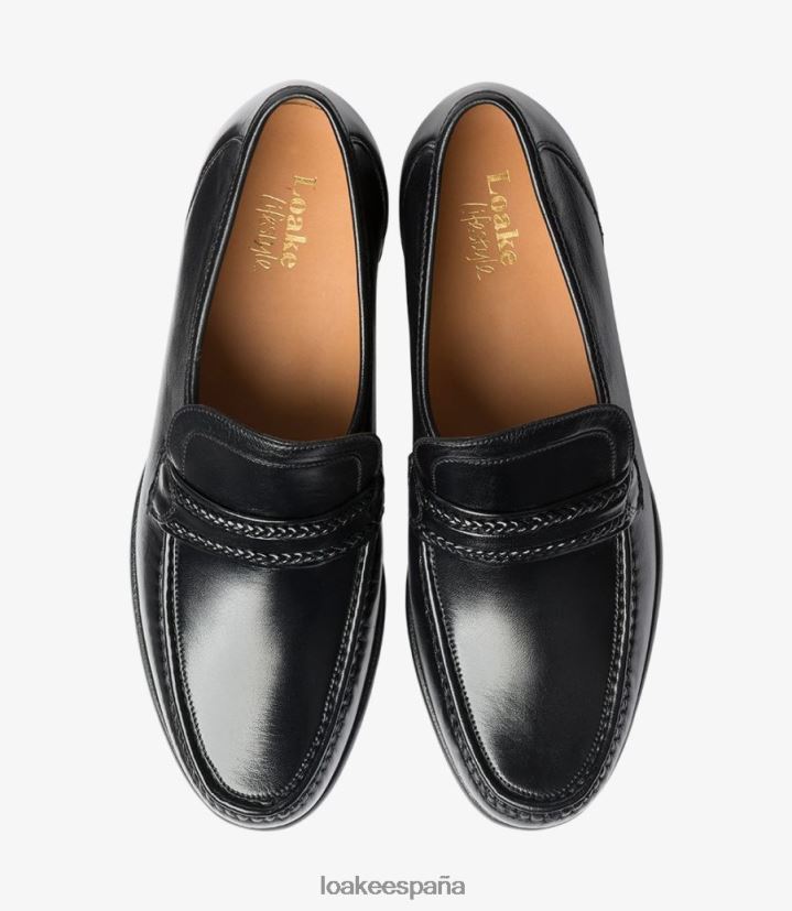 mocasines Loake Roma negro 8LF0BH65