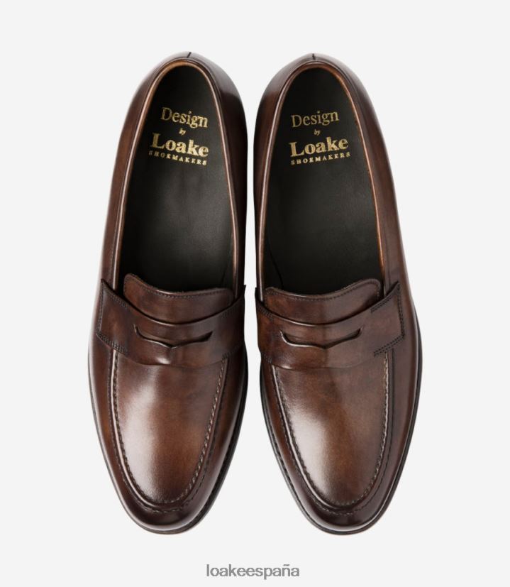 mocasines Loake pelucas marron oscuro 8LF0BH58