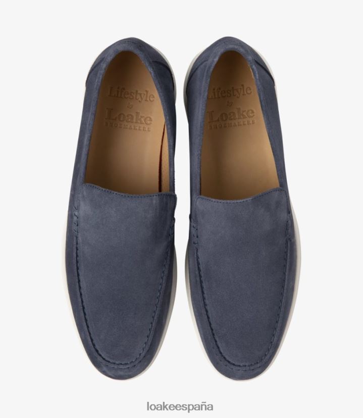 mocasines Loake toscana ante azul claro 8LF0BH70