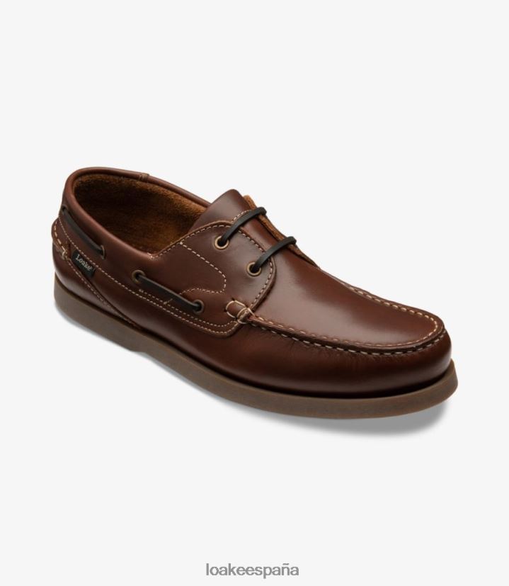 zapatos del barco Loake lymington marron oscuro 8LF0BH77