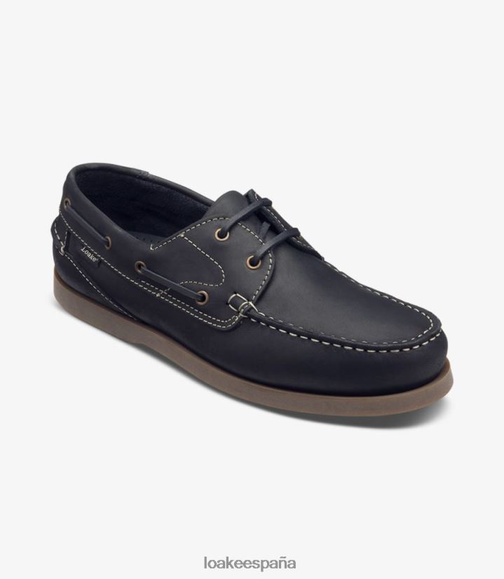 zapatos del barco Loake lymington nubuck azul marino 8LF0BH75