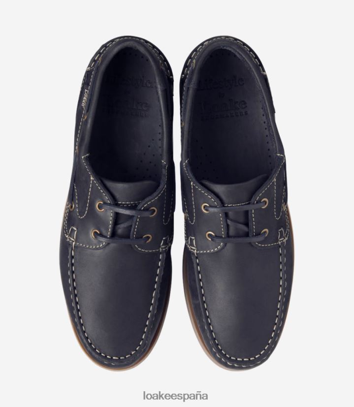 zapatos del barco Loake lymington nubuck azul marino 8LF0BH75