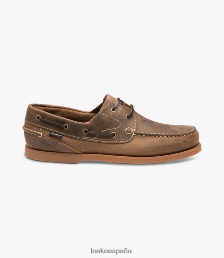 zapatos del barco Loake lymington nubuck marrón aceitado 8LF0BH79