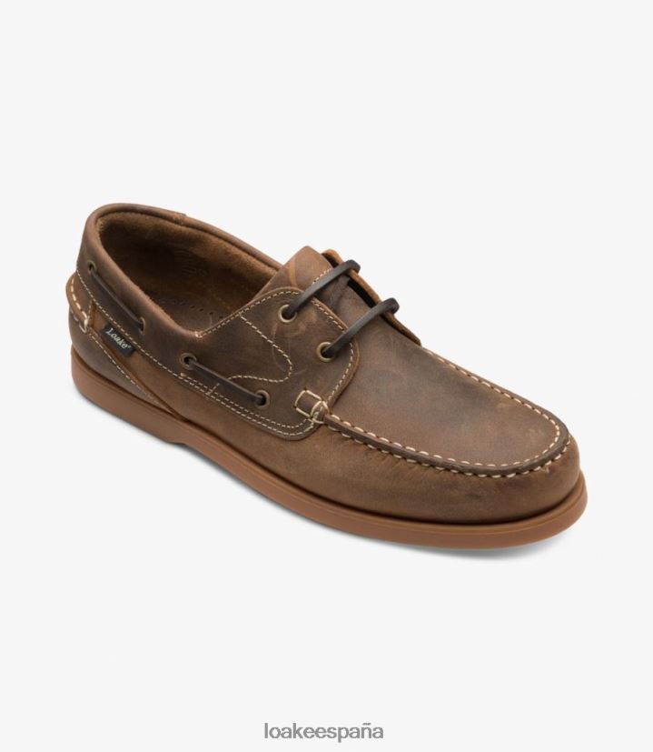 zapatos del barco Loake lymington nubuck marrón aceitado 8LF0BH79