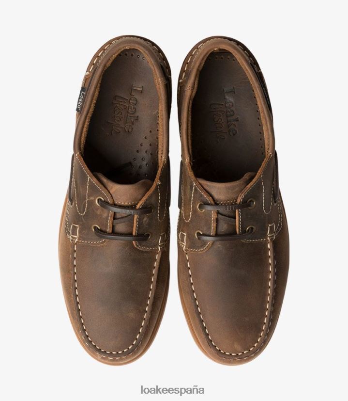 zapatos del barco Loake lymington nubuck marrón aceitado 8LF0BH79